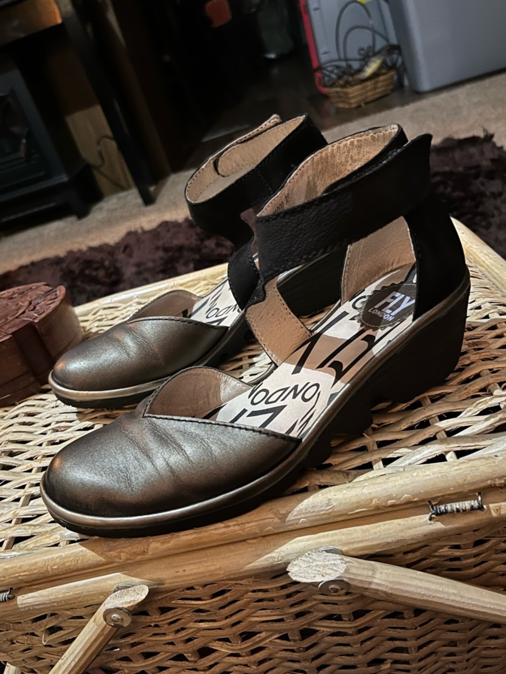 Fly London Wedge Closed Toe Sandals